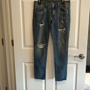 American eagle distressed skinny jeans